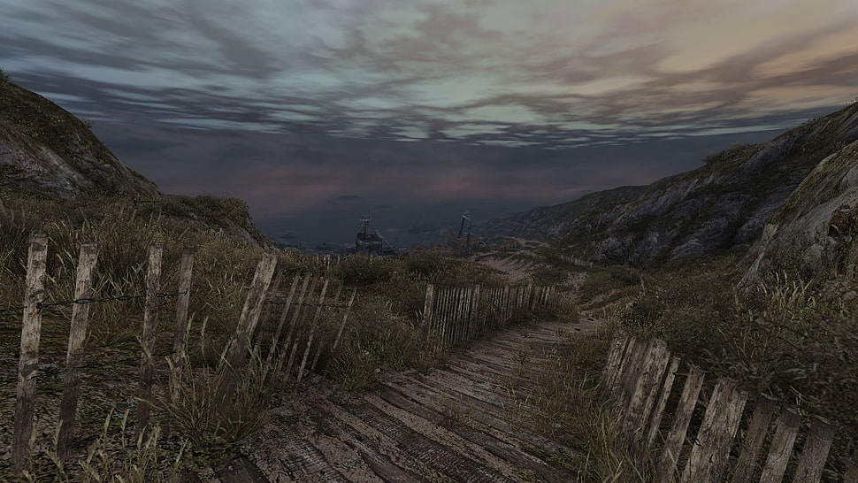 brown mountain foot bridge, Dear Esther, Source Engine, entertainment, video games HD wallpaper