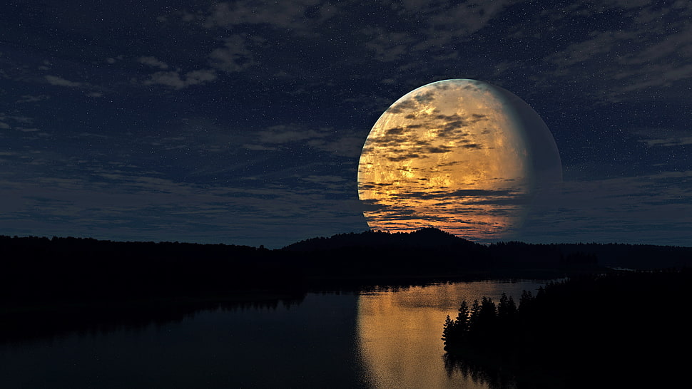 moon photo HD wallpaper