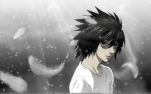 male anime character digital wallpaper, anime, Death Note, Lawliet L, anime boys
