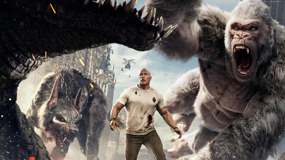 Dwayne Johnson, Rampage, Dwayne Johnson, 4k HD wallpaper