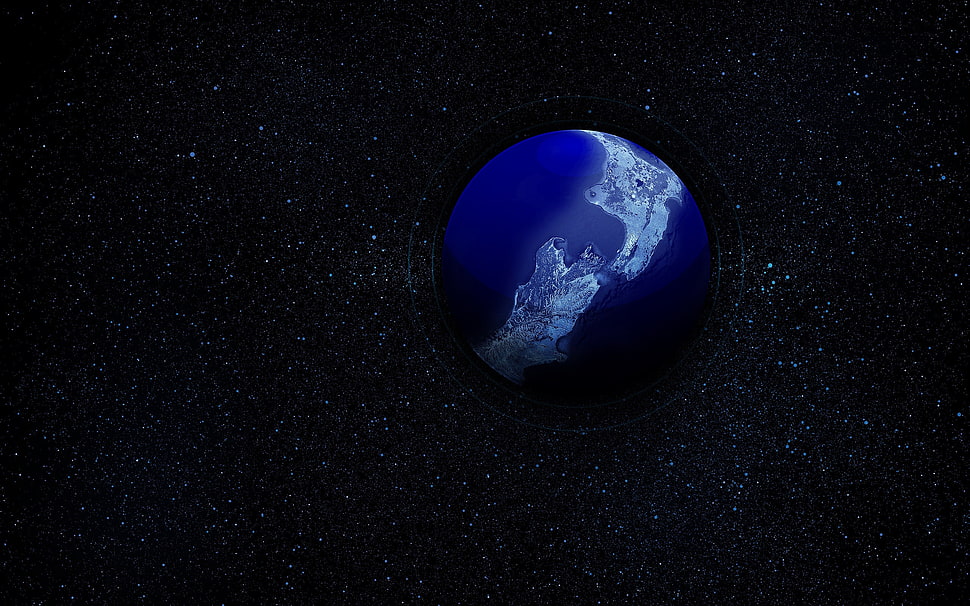 blue planet illustration, planet HD wallpaper