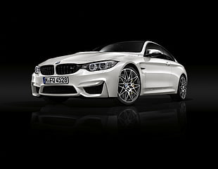 white BMW coupe