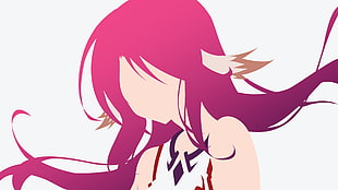 female anime character digital wallpaper, No Game No Life, Jibril, vector