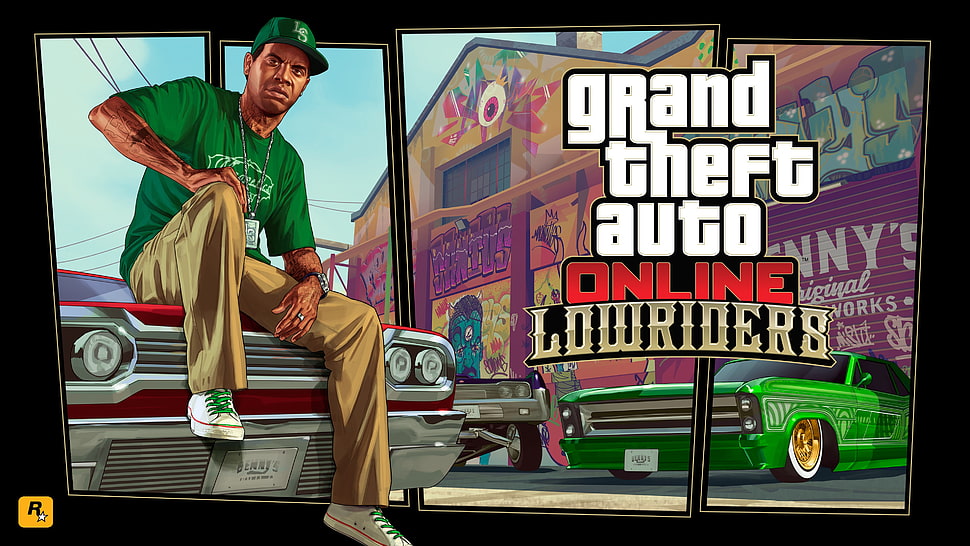 Grand Theft Auto Online Lowriders cover, Grand Theft Auto V, Grand Theft Auto V Online, lowrider, Rockstar Games HD wallpaper