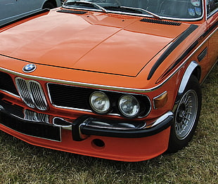 orange BMW car