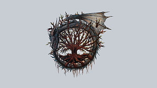 black and brown dragon tree logo