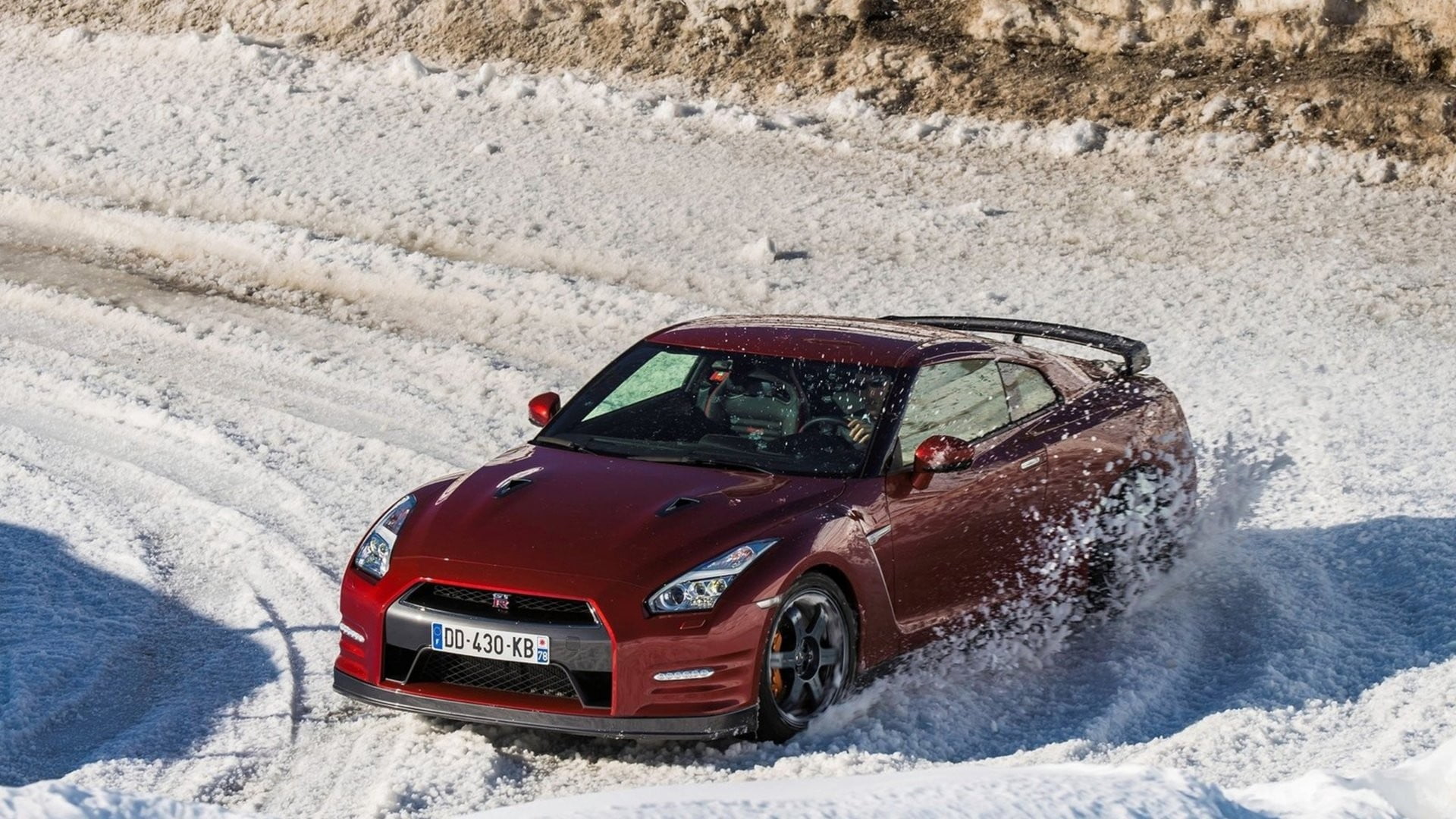 2015 red Nissan GT-R R35 coupe, Nissan, Nissan GT-R, winter, car HD ...
