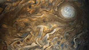 brown and gray abstract painting, NASA, Jupiter, planet