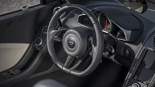gray McLaren steering wheel, McLaren MC4-12C, car