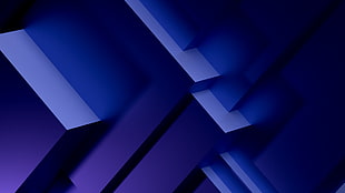 blue and white wooden frame, modern, Blender, geometry, square