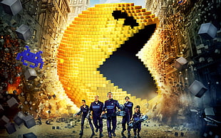 Pixels movie poster screenshot, pixels, movies HD wallpaper