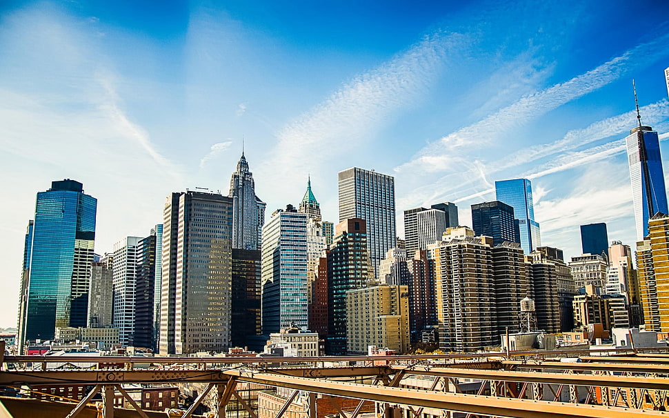 assorted buildings, cityscape, skyscraper, New York City HD wallpaper