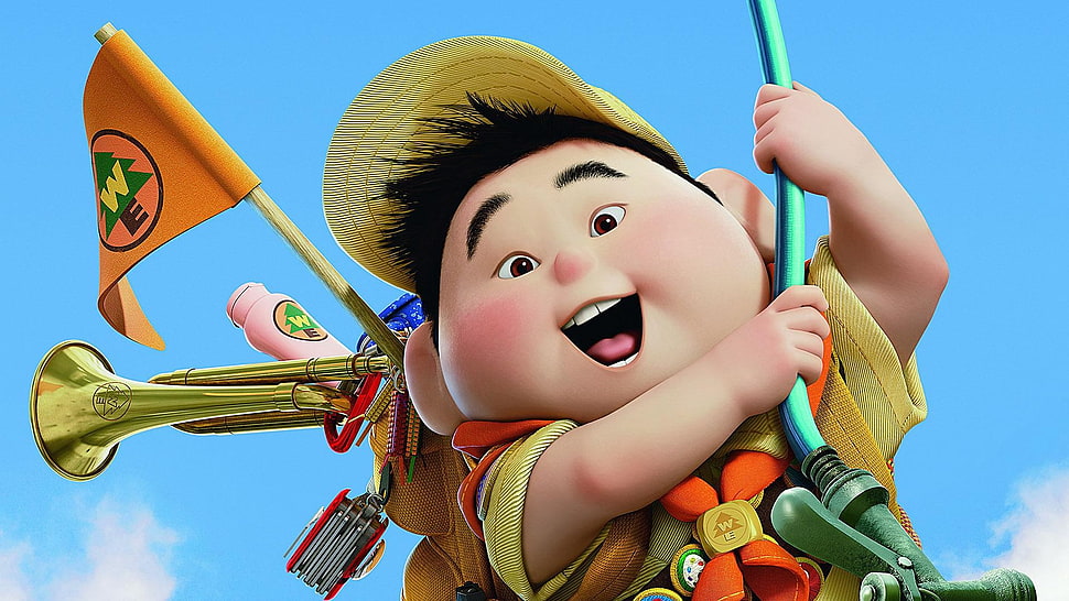 Russell from Up movie, movies, Up (movie), animated movies, Pixar Animation Studios HD wallpaper