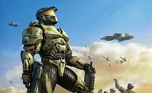 Halo wallpaper, Halo, video games, Master Chief, military