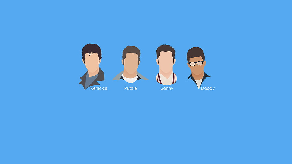 four men's faces illustration, Grease: Live! HD wallpaper
