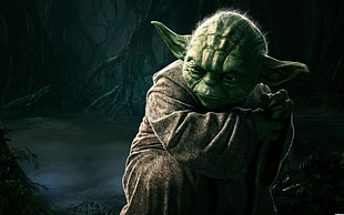 Star Wars Yoda illustration, Star Wars HD wallpaper