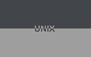 UNIX logo, Unix, typography, minimalism