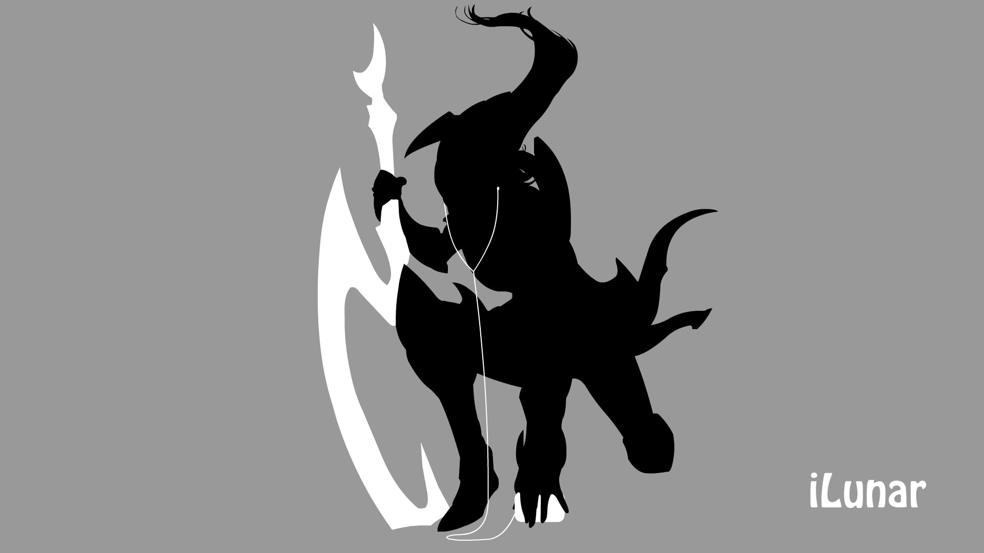 black and gray iLunar logo, League of Legends, video games