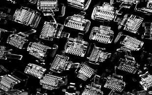 grayscale photography of cables HD wallpaper