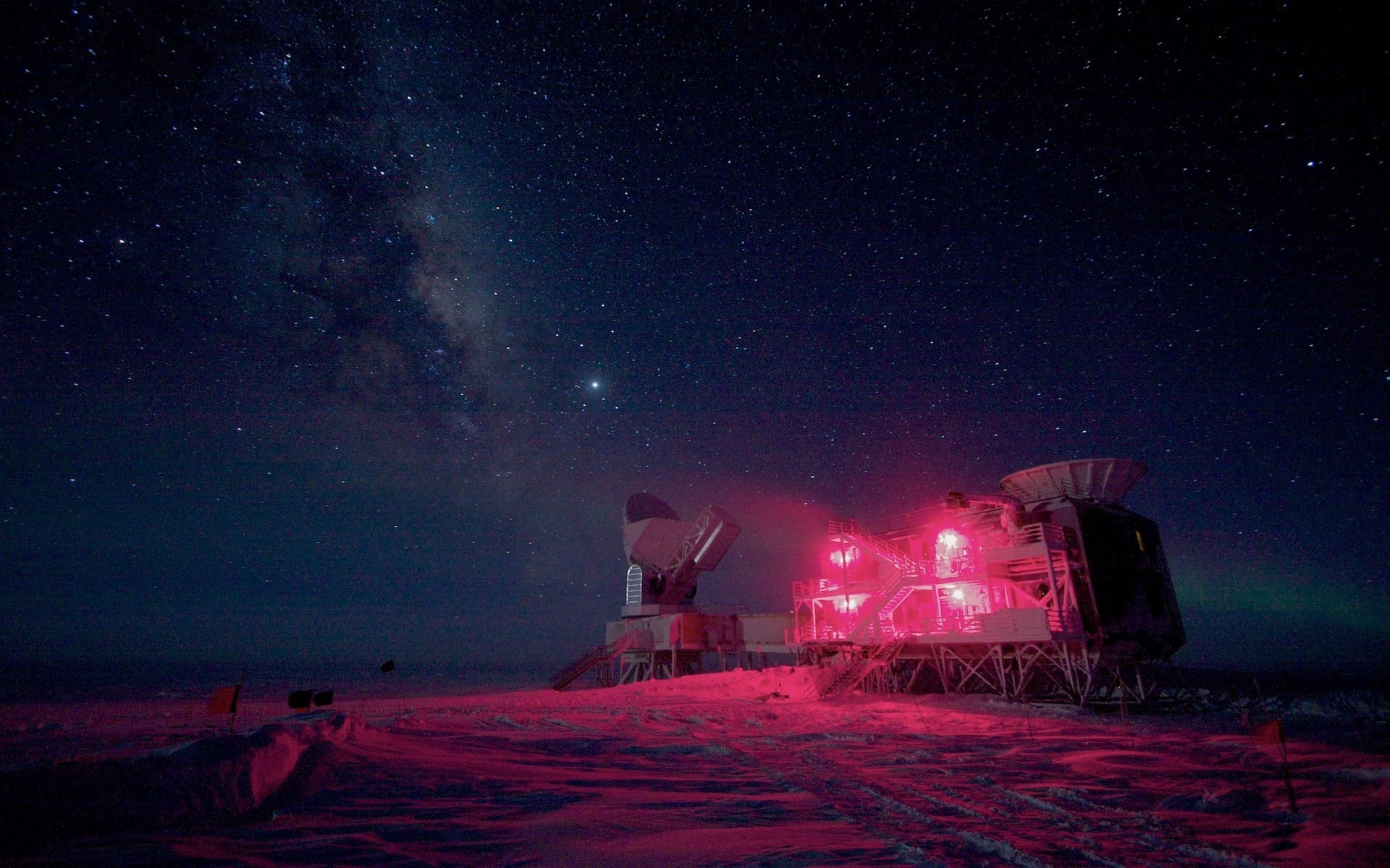 gray and black satellite, Milky Way, space