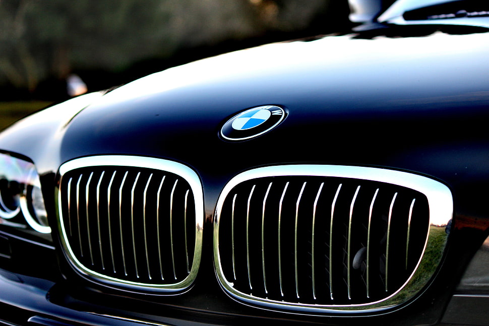 black BMW car HD wallpaper