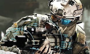 soldier illustration, Ghost Recon, Tom Clancy's Ghost Recon, Tom Clancy's Ghost Recon: Future Soldier HD wallpaper