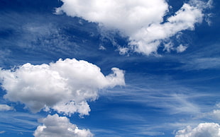 blue sky, sky, clouds HD wallpaper