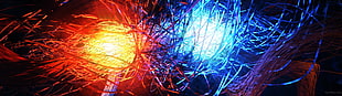 red and blue LED cable lights