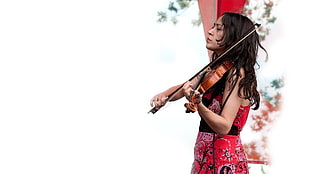 Lucia micarelli,  Girl,  Violin,  Dress HD wallpaper