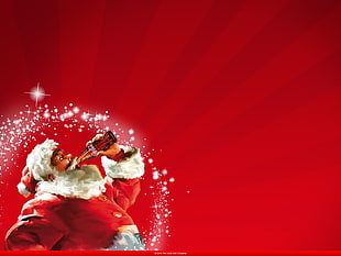 Coca-Cola Santa Claus illustration HD wallpaper