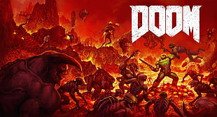 Doom digital wallpaper, video games, Doom (game)