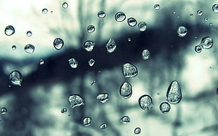 wet glass, water drops, water on glass, macro