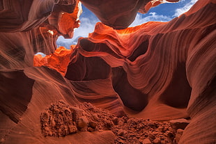 Antelope cave, Arizona, rock, landscape, rock formation, Antelope Canyon HD wallpaper