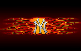 New York Yankees with flame print ornament