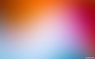 orange, pink, and blue painting