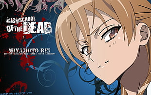 High School of the Dead Miyamoto Rei illustration, manga, Highschool of the Dead, Miyamoto Rei