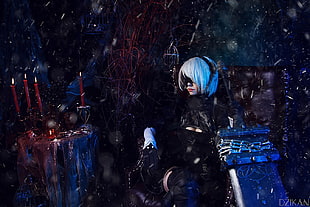 white haired female anime, cosplay, Disharmonica, Helly von Valentine, model HD wallpaper