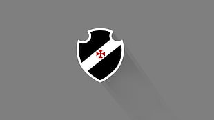 black and white shield logo, Vasco , Brazil