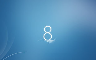Windows 8 logo, Windows 8, numbers, minimalism