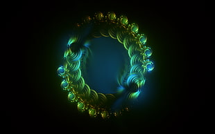green bangle, abstract, fractal, digital art