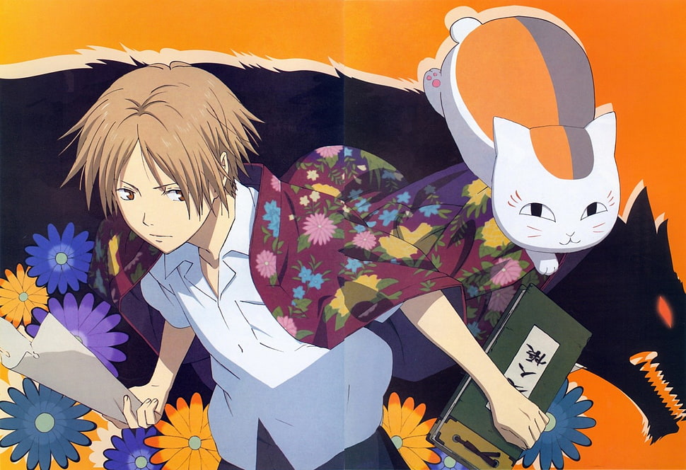 male anime character, Natsume Book of Friends, Natsume Yuujinchou HD wallpaper