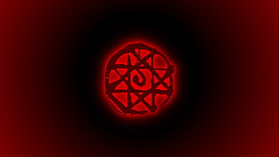round red and black logo, Full Metal Alchemist, Fullmetal Alchemist: Brotherhood, symbols HD wallpaper