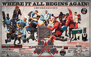 Clash of The Steam Titans poster, Team Fortress 2, video games