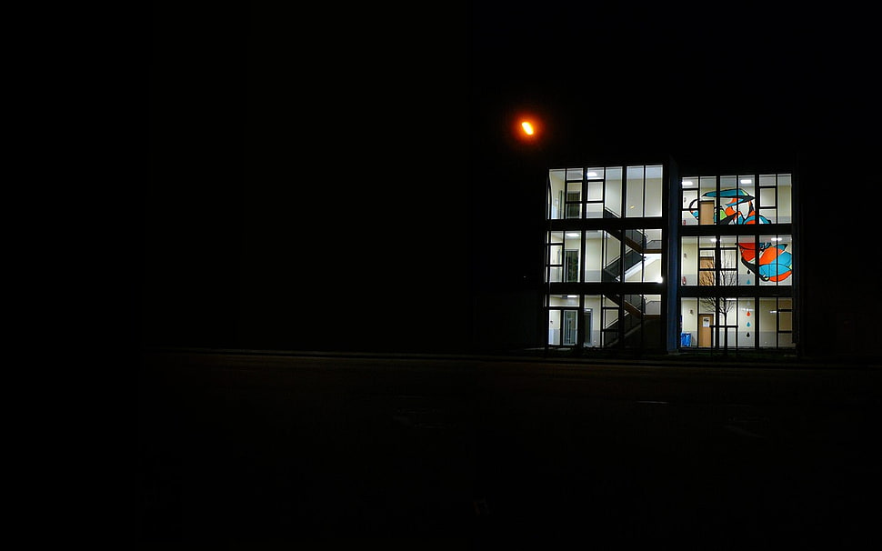 building, night HD wallpaper