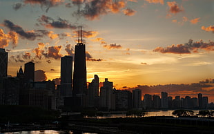 silhouette of Chicago photo skyline