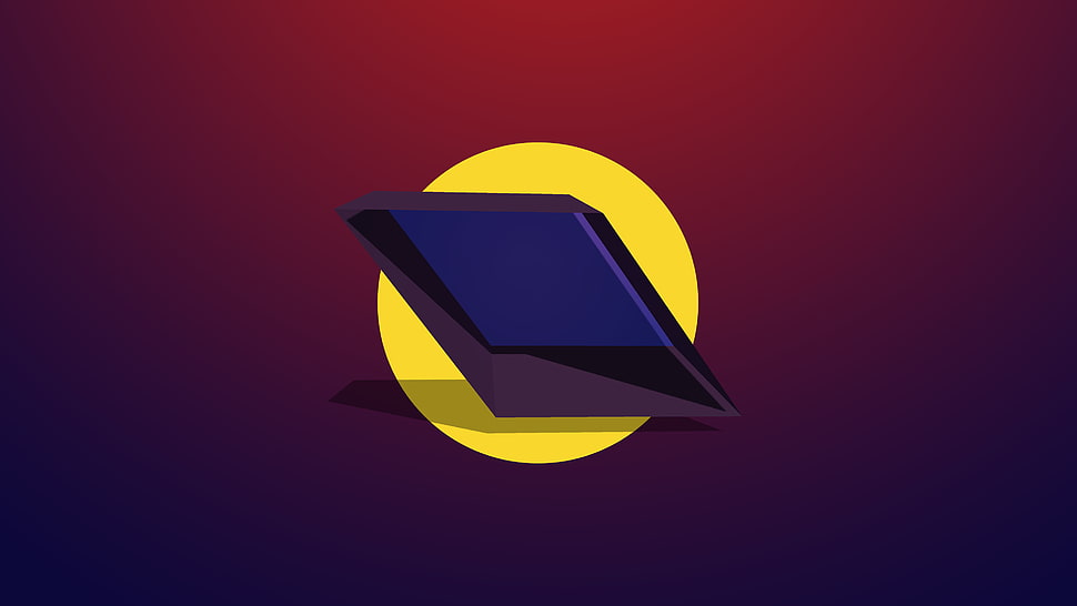 black and yellow logo logo, abstract, gradient, geometry HD wallpaper
