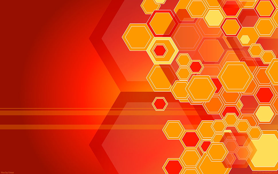 red and black area rug, hexagon, minimalism HD wallpaper