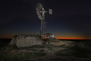 grey transmission tower, windmill, architecture, Australia, plains HD wallpaper