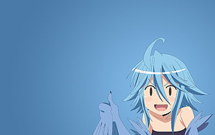 blue haired anime woman character, Monster Musume no Iru Nichijou, Papi (Monmusu), anime, anime girls