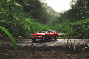 red convertible coupe scale model
